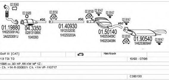 MTS C380130002929 Exhaust System